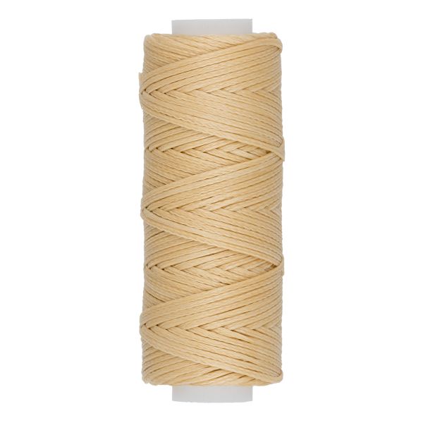 Нитки вощеные для кожи, плоские 0.8 мм, 004 св. бежевый, LC-001 Промысел