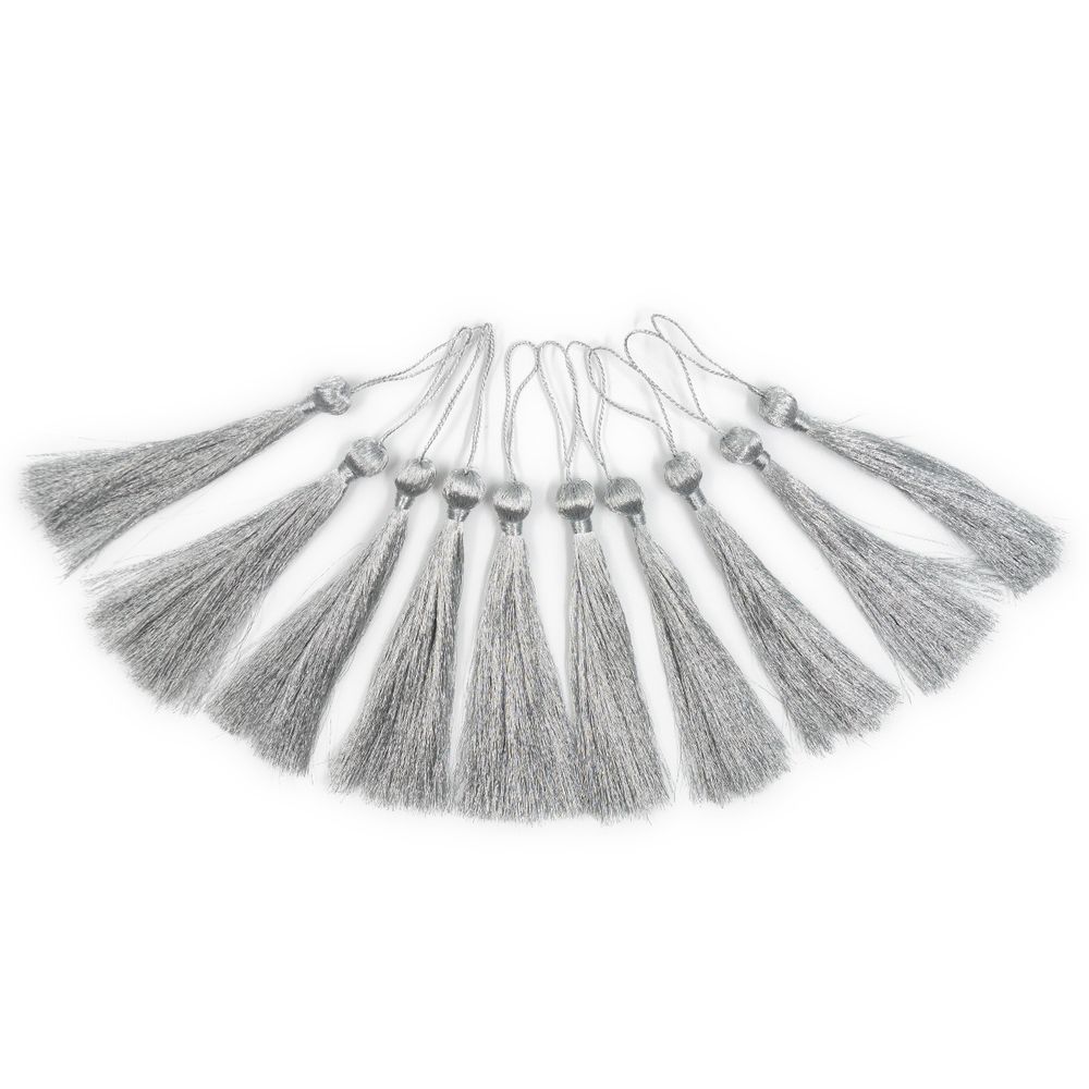 Кисти шторные 120.0 мм, метанит, серебро, 5 шт