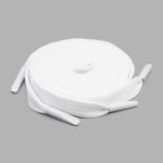 Шнурки плоские с металлическим наконечником 10.0 мм / 100 см, 1 пара (2 шт), белый, 6220-0134