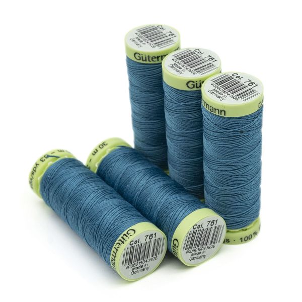 Нитки отделочные Gutermann Top Stitch, 30м, 761 св.бирюза, 5 катушек