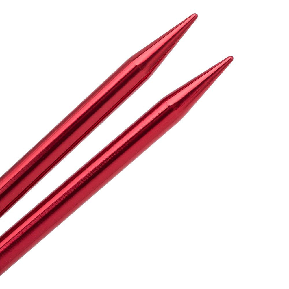 Набор съемных спиц для вязания 10см, 13 размеров (3мм-10мм), цв.красный, алюминий