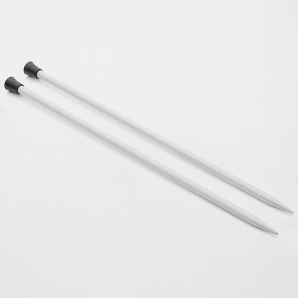 Спицы прямые Knit Pro Basix Aluminum 5 мм / 25 см, алюминий, серебристый, 2 шт, 45206