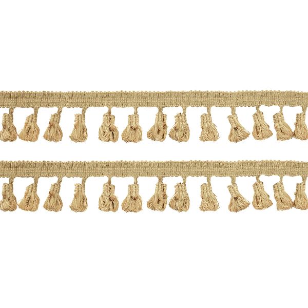 Бахрома отделочная 50.0 мм / 10 метров, с кистями 195 св.бежевый