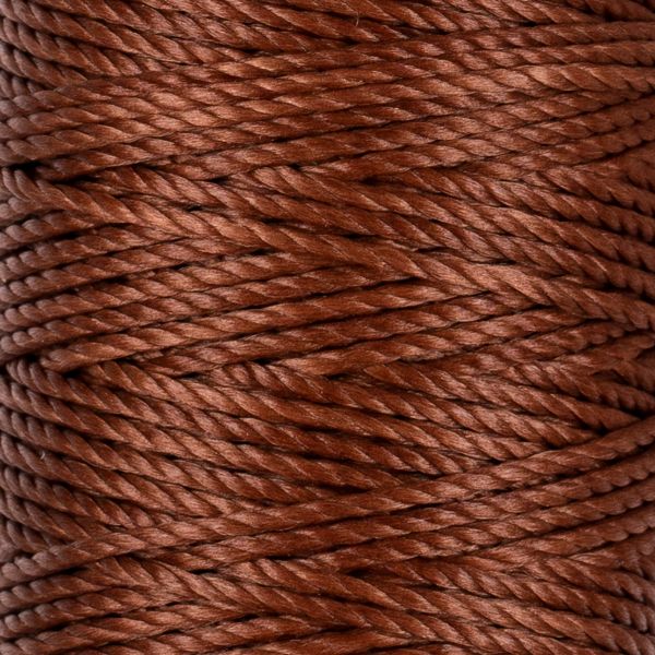 Нитки для кожи вощёные (полиэстер) 40 м, 003 коричневый, LC-006, Промысел