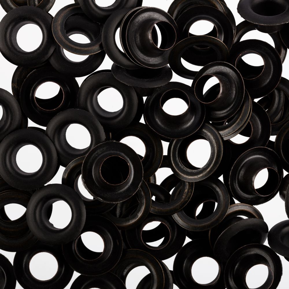 Люверсы металл ⌀_8.0 мм (внутр.), 1000±20 шт, чёрный, покрытие soft-touch, Gamma №05