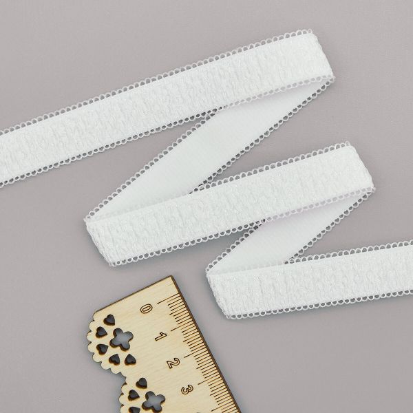 Резинка бельевая (бретелечная) 16.0 мм / 25 метров, ST/31, белый