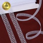 Кружево отделочное в стиле "трикотаж" 15 мм диз. 279, цв.01 белый, уп. 27,4 м