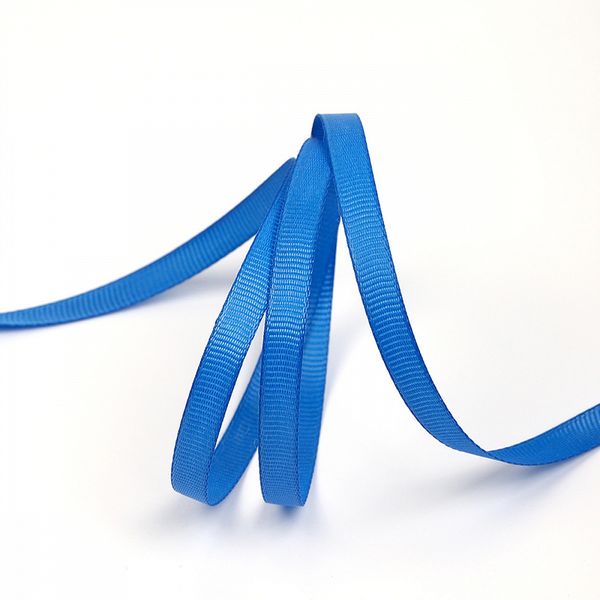 Лента репсовая (в рубчик) 6.0 мм, 366 ярк.синий уп.27,4м