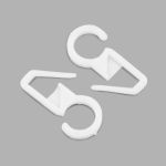 Крючки шторные для карниза 34 мм, цв.белый, 100 шт