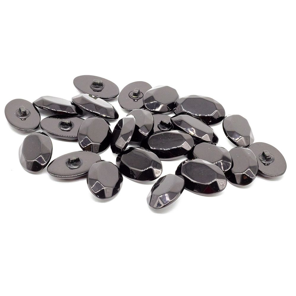 Пуговицы на ножке (3.01-895-38) (черный), 20 шт