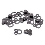 Крючки пришивные декоративные 14х24 мм, pewter, олово, чер.никель, 12 шт