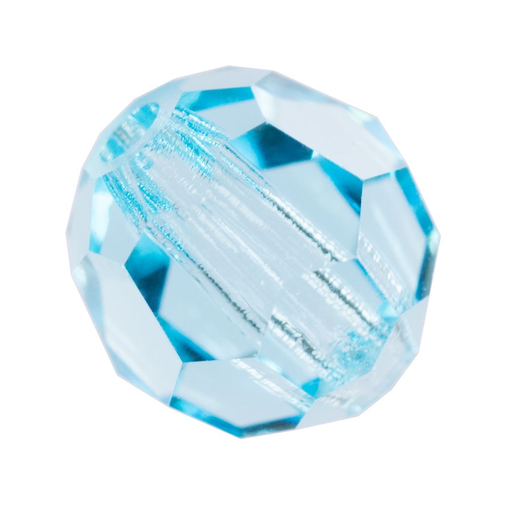 Бусины стекло ⌀6 мм, 12 шт, голубой/aqua Bo, Preciosa 451-19-602