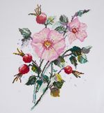 Алмазная (кристальная) мозаика Фрея, Шиповник, 35х26 см