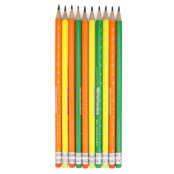 Набор карандашей деревянных HB заточенных, с ластиком, 10 шт, 70806