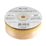 Лента капроновая (органза) 25.0 мм / 25 метров, 097 св.персиковый/золото, Blitz ORT-25