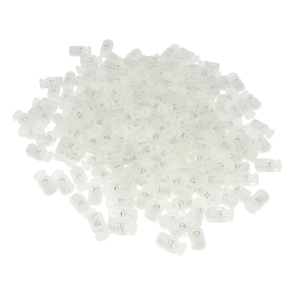 Фиксатор (зажим) для шнура пластик 1 отв., ⌀5.5 мм, 20х10 мм, цилиндр, прозрачный, 200 шт