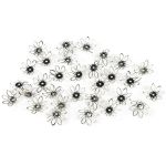 Шапочка для бусин, 19х5 мм, 30 шт/уп, серебро