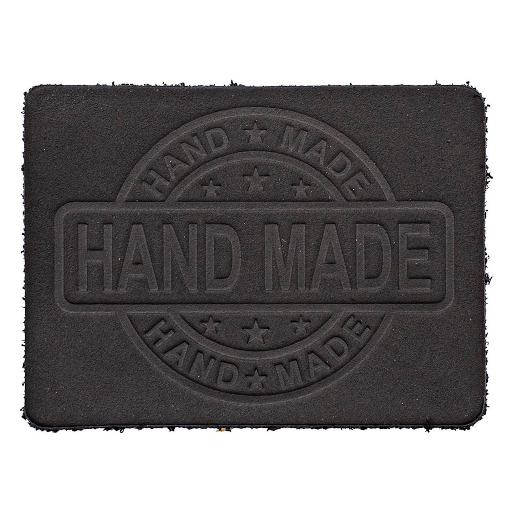 Термоаппликация из кожи Hand Made 7х5,25см, 100% кожа, 43 черный
