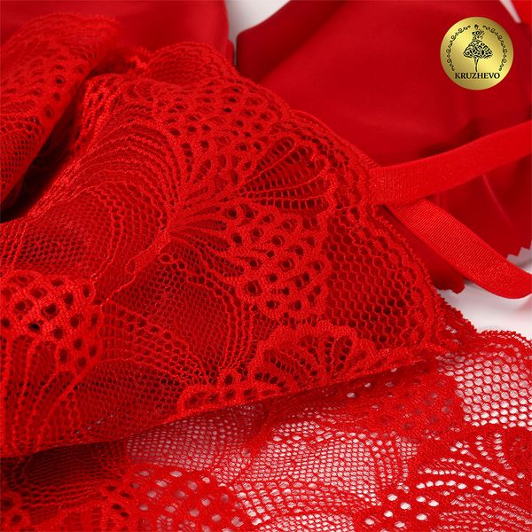 Кружево бельевое эластичное 195 мм / 3 метра, TBY.30211, цв.100 красный
