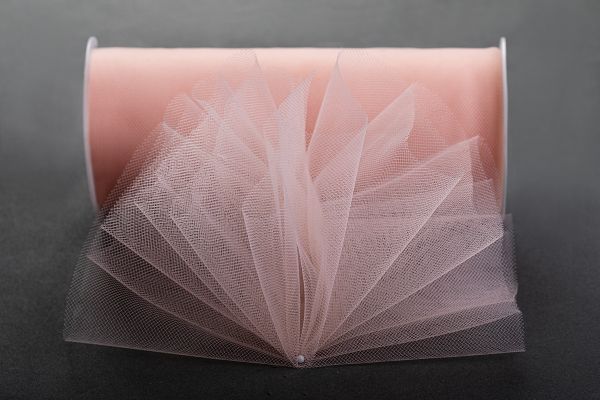 Фатин на шпульке средней жесткости, 100% нейлон, 150 мм, 15 розово-бежевый, 22,86м, Gamma FTN/R