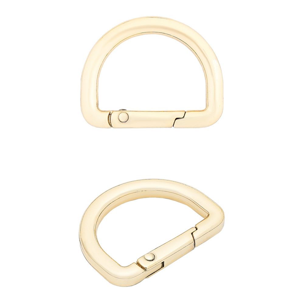 Карабин металл полукольцо 25 мм, золото, MB_2232, 6 шт