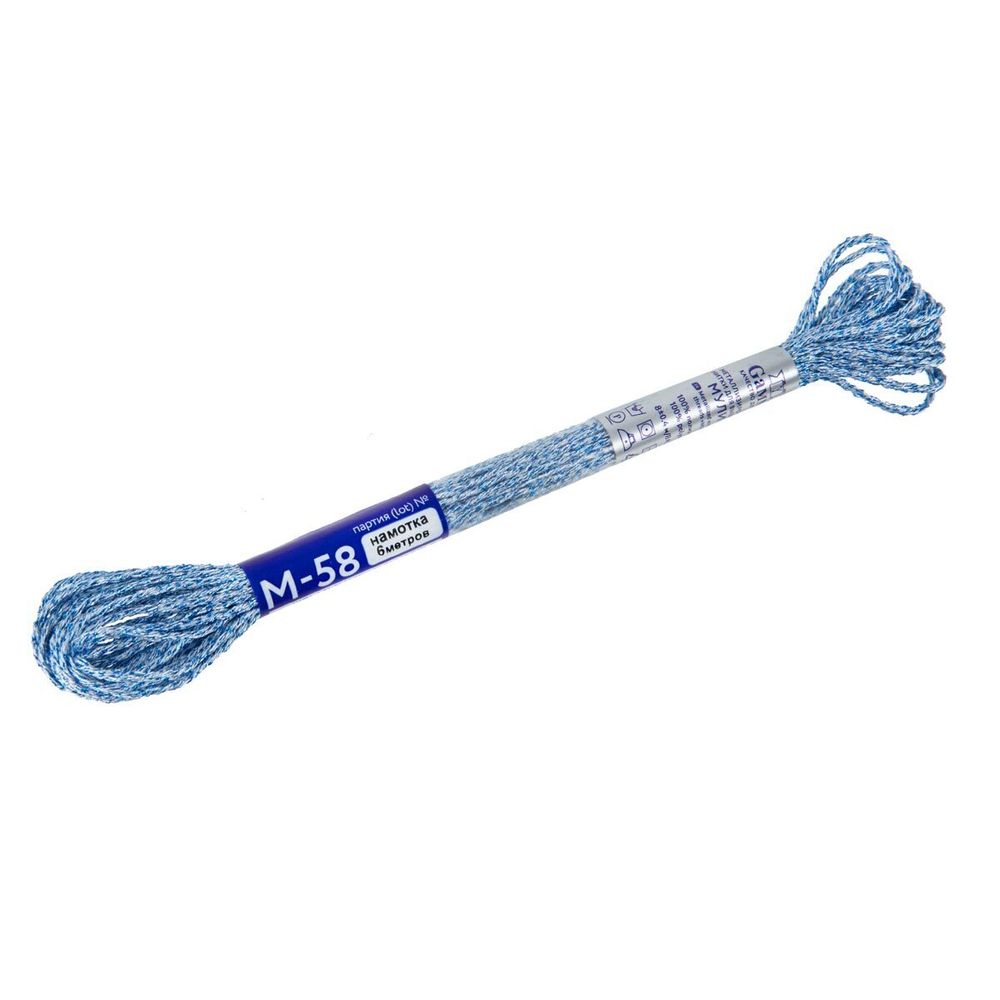 Мулине Gamma металлик NM 12 мотков по 6 метров, M-58 белый/фиолетовый, Gamma MOULINE