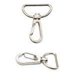 Карабин металл 25.0 мм (40х30 мм), цв.никель, 20 шт