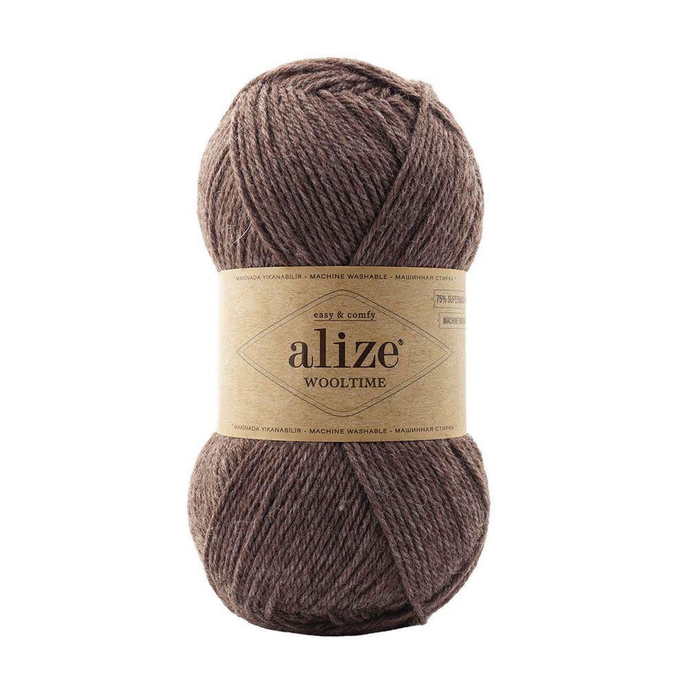 Пряжа Alize (Ализе) Wooltime / уп.5 мот. по 100 г, 200 м, 240 какао