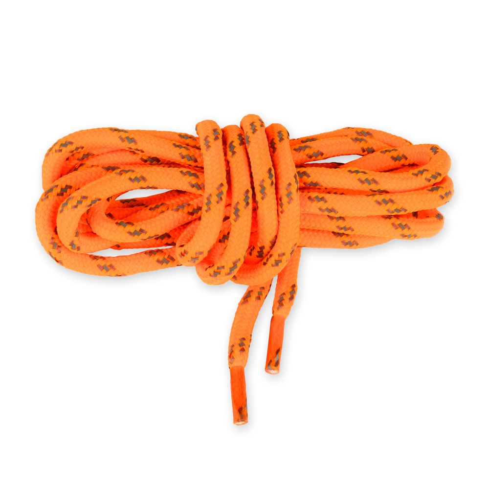 Шнурки со светоотражающей полосой 6 мм, 120 см, 25 пар оранжевый неон, Gamma 48т6/120