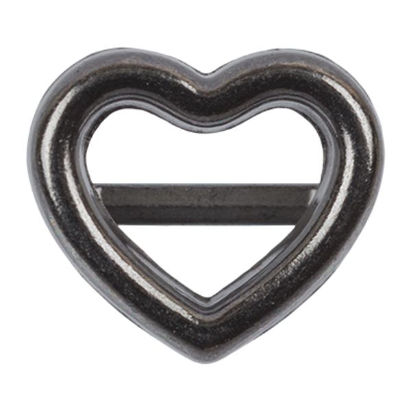 Пуговицы 2 прокола металл 12 мм, 24 шт, 06 черн.никель, Gamma MB 0204