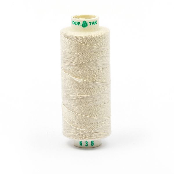 Нитки швейные бытовые Dor Tak 40/2, 366 м / 10 кат., 638 экрю