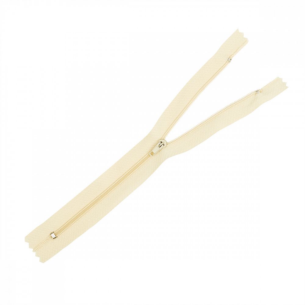 Молния спираль (витая) юбочная Т3 (3 мм) 1 зам., н/раз., 18 см, цв.F306 (296) св.бежевый уп.100 шт, Mzip