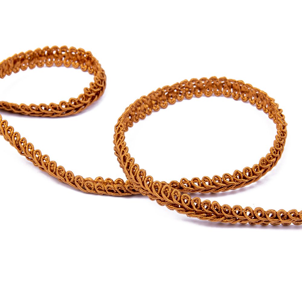 Тесьма декоративная Gamma Шанель GSH-10 8.5-10 мм, 33 м,±0.5 м, 051 св-коричневый