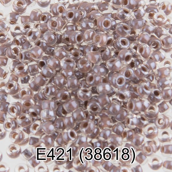 Бисер Gamma 10/0 (2.3 мм), 150 г (10х5 г), 1-й сорт E421 т.кремовый, 38618, круглый 5