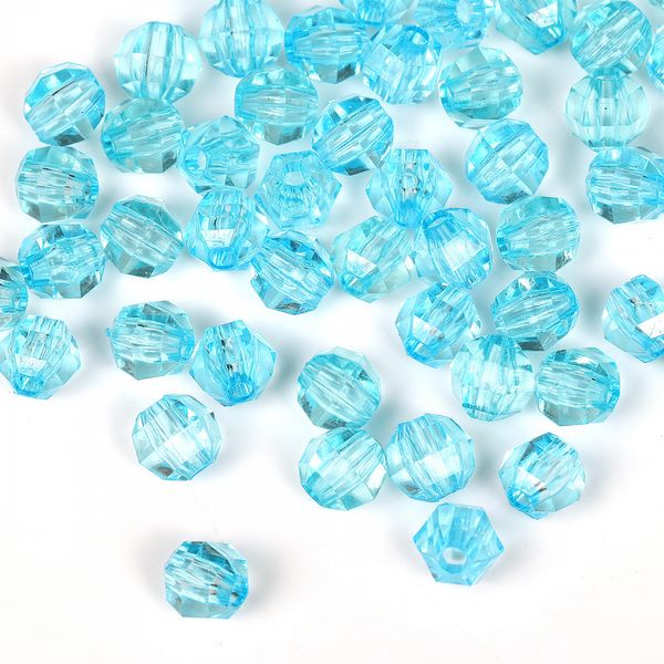 Бусины акрил ⌀10 мм, MG.3244-12, цв.12 голубой, 500 г, Magic4Hobby