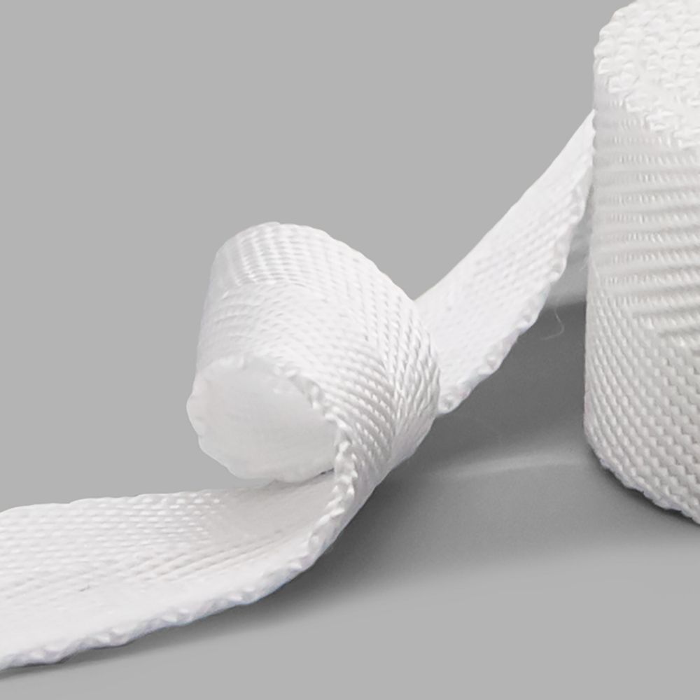 Стропа (ременная лента) 25 мм / 5х2.5 метра, толщ. 1.0 мм, [15.1 г/пог.м], 100% п/п, 1 белый