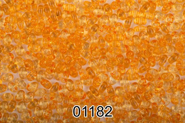 Бисер Preciosa TWIN 3 321-96001 2.5 x 5 мм 500 г, 01182 (T52) т.желтый, 321-96001