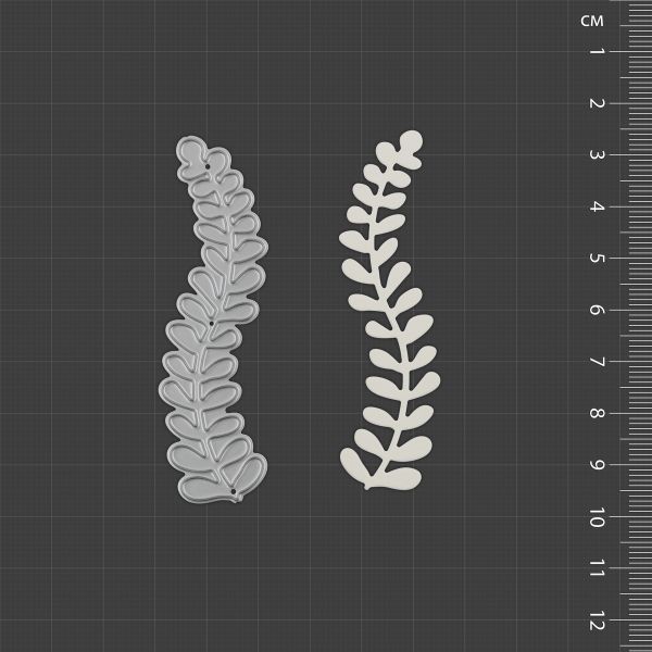 Нож для вырубки 2.3х7.2 см, Веточка, Mr.Painter DICUT-M0004