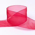 Лента капроновая (органза) 50.0 мм / 22.8±1 метра, 037 т.красный, Blitz OR-50