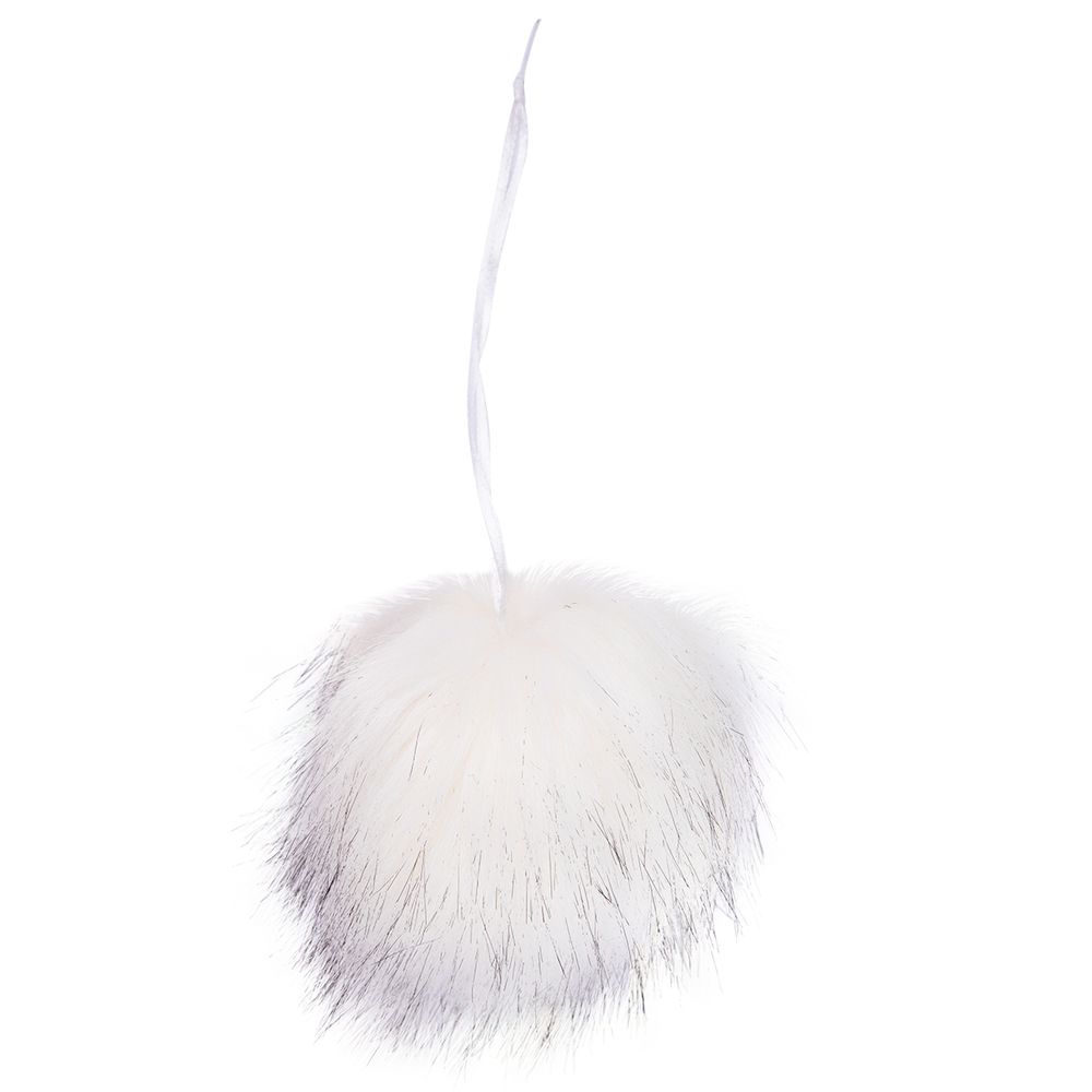 Помпоны декоративные песец, 1 шт, 01 белый, Gamma POFM-01
