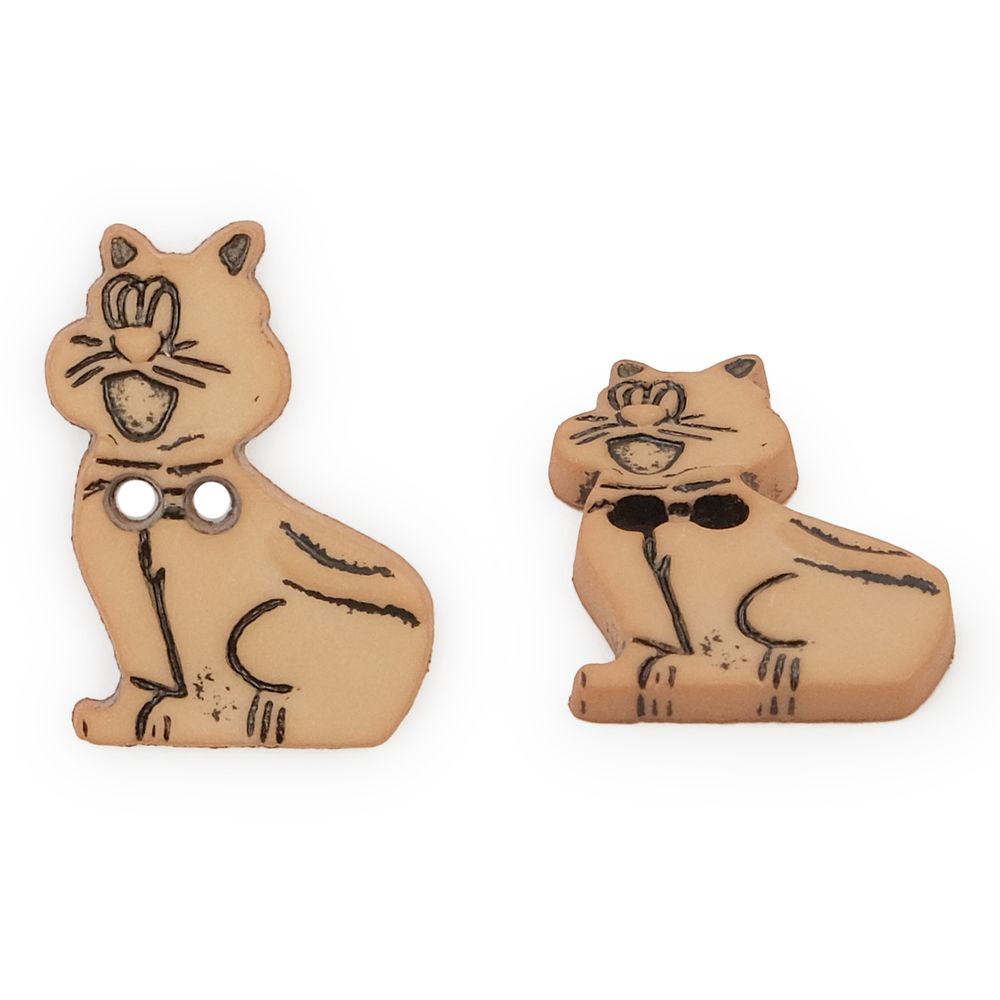 Украшения декоративные пуговицы Котик, 34 мм (098), 36 шт