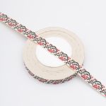 Лента декоративная х/б 15.0 мм / 25±1 метров, ягода красная, 881