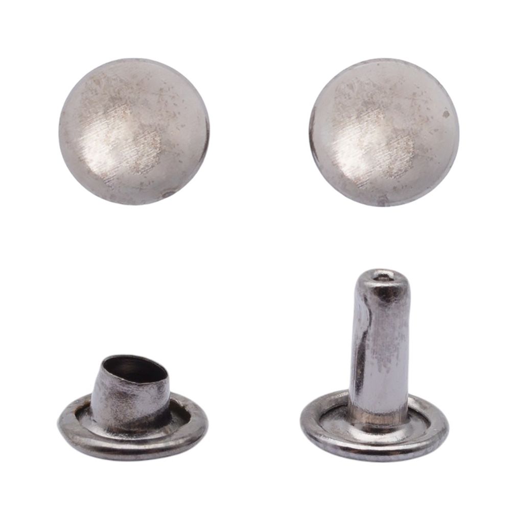 Хольнитены двухсторонние ⌀6 мм, h=6 мм, сталь, New Star №0, цв.чер.никель, ≈100 шт