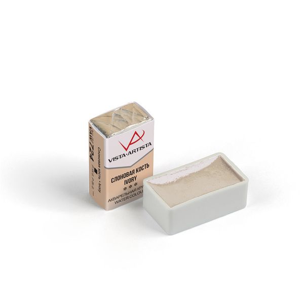 Краска акварель художественная, кювета 2.5 мл, 724 слоновая кость, Vista-Artista VAW
