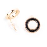 Швензы 12х12 мм, 10 шт (5х2 шт), 04 под золото, чёрный, Zlatka FMK-H13