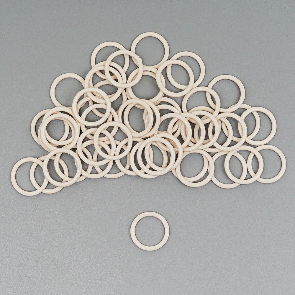 Кольца для бюстгальтера металл ⌀12.0 мм, 50 шт, бежевый