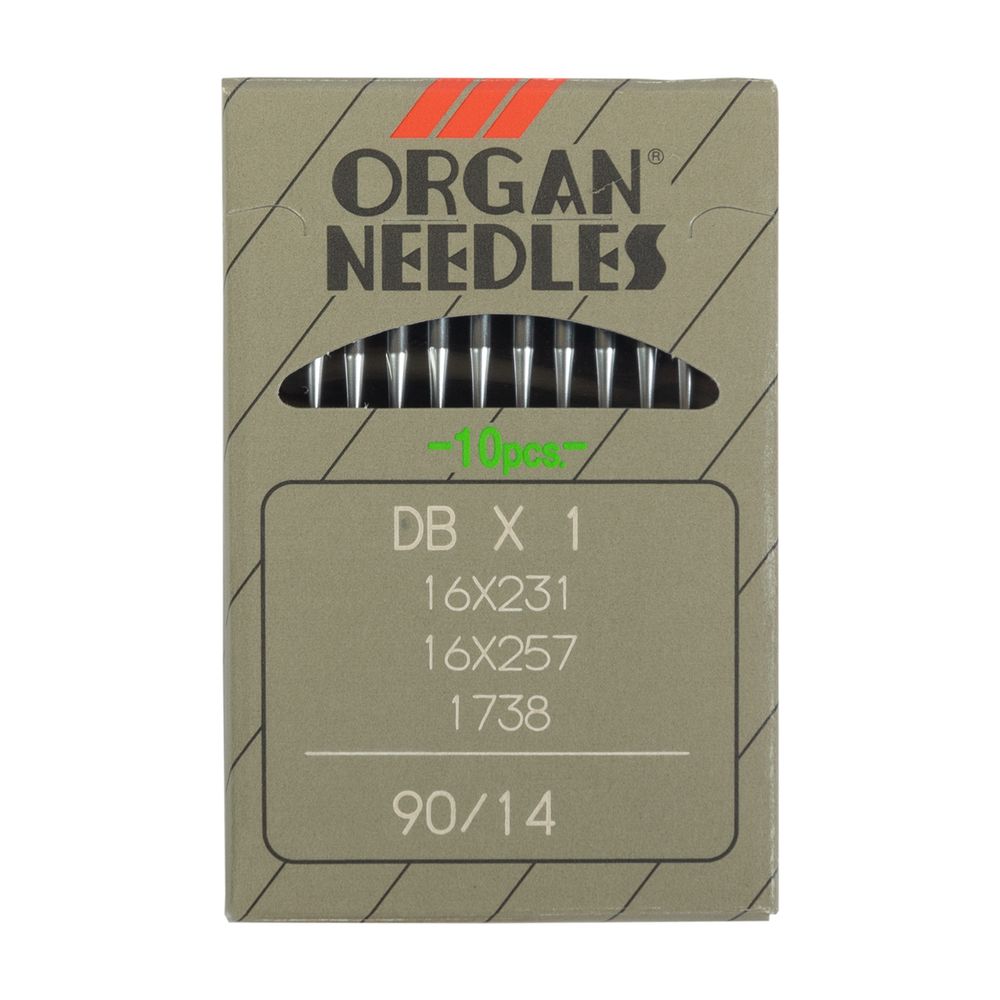 Иглы для промышленных швейных машин Organ DB*1738 / DB*1 10 шт, 090
