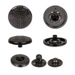 Кнопка Альфа (S-образная) ⌀15.0 мм, 36 шт, металл, нерж., 06 черн.никель, MIKRON JK 005