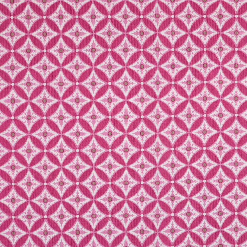 Ткань коллекция Jersey, 48х50см, 95% хлопок, 5% эластан Gutermann (890 ярко-розовый/узоры в ромбах), 647711