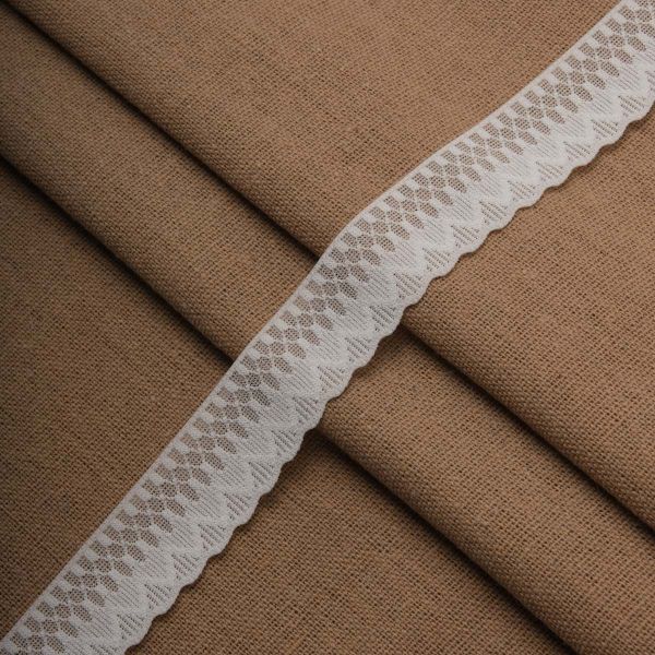 Кружево эластичное (стрейч) 25 мм / 3.2 метра ±4 см, белый, 3AR2762